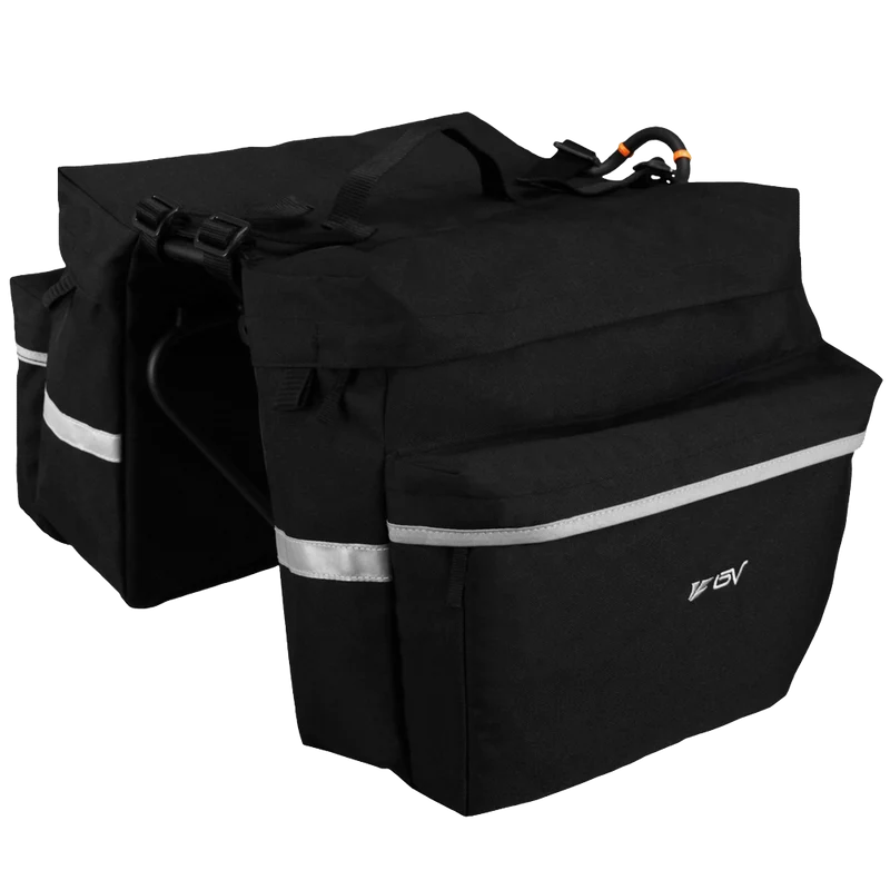 BV Bicycle Panniers with Adjustable Hooks and Carrying Handle