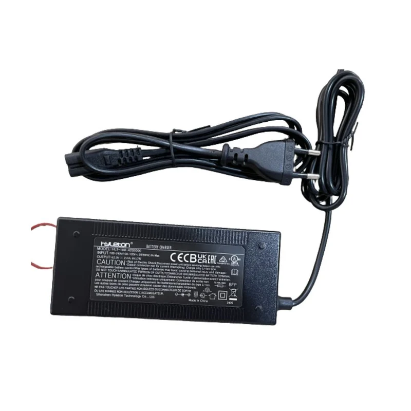 Adaptador de 42 V 3 A + cable de carga europeo, adecuado para bicicletas eléctricas U2/U3