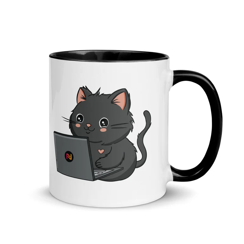 Cats Who Code Mug | Black Cat