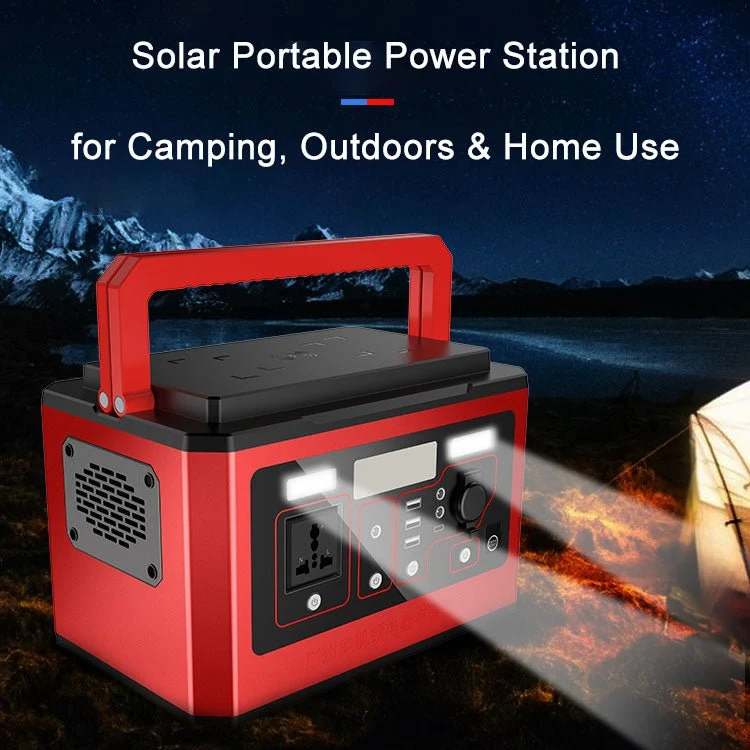 Solar Portable Power Station 500W 520C - för camping, utomhus och hemmabruk