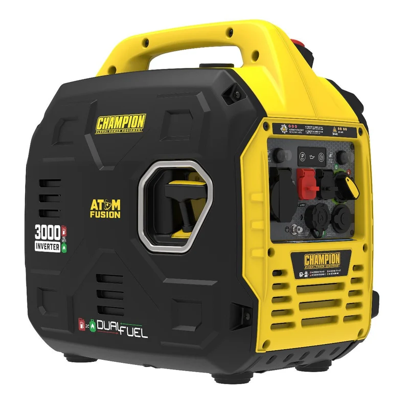 Groupe électrogène CHAMPION Générateur à onduleur bi-carburant de 3 000 watts – The Atom Fusion