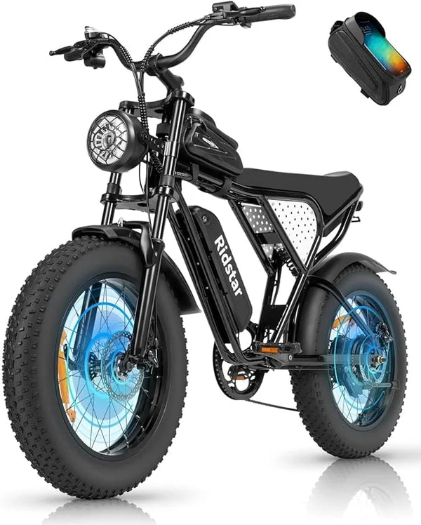 GTXR & Ridstar Q20 Lite 1000W Fat Tire Electric Motorcycles