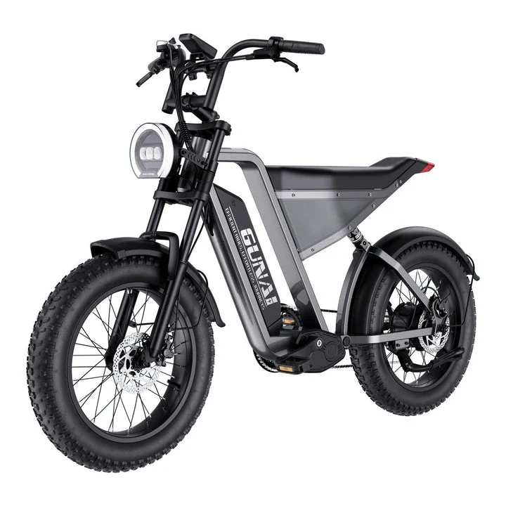 GUNAI-Y Moped Electric Bike for Adults 20 Inch Off-Road Dirt Electric Mountain Bike with 48V18AH Lithium-Ion Battery, 7-Speed Full Suspension 80-100KM Range