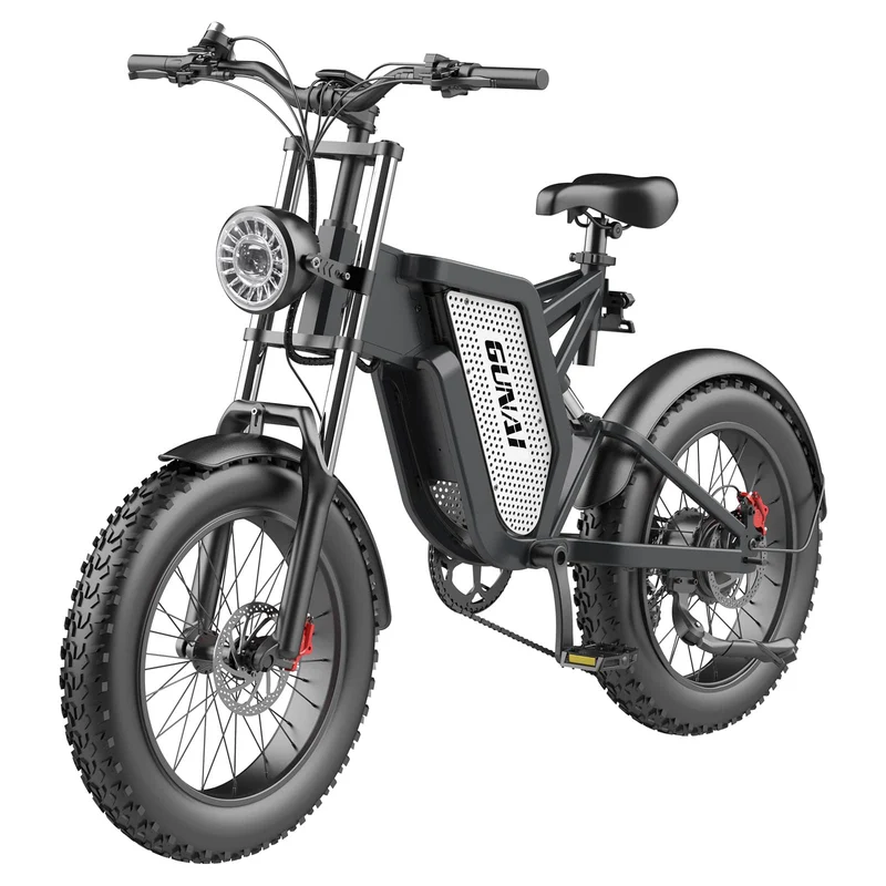 GUNAI MX25 Off-Road Electric Bike 4×20 Inch Wide Tires for Adult Fat Tires 1000W Brushless Motor 48V 25Ah Battery【Prévente】