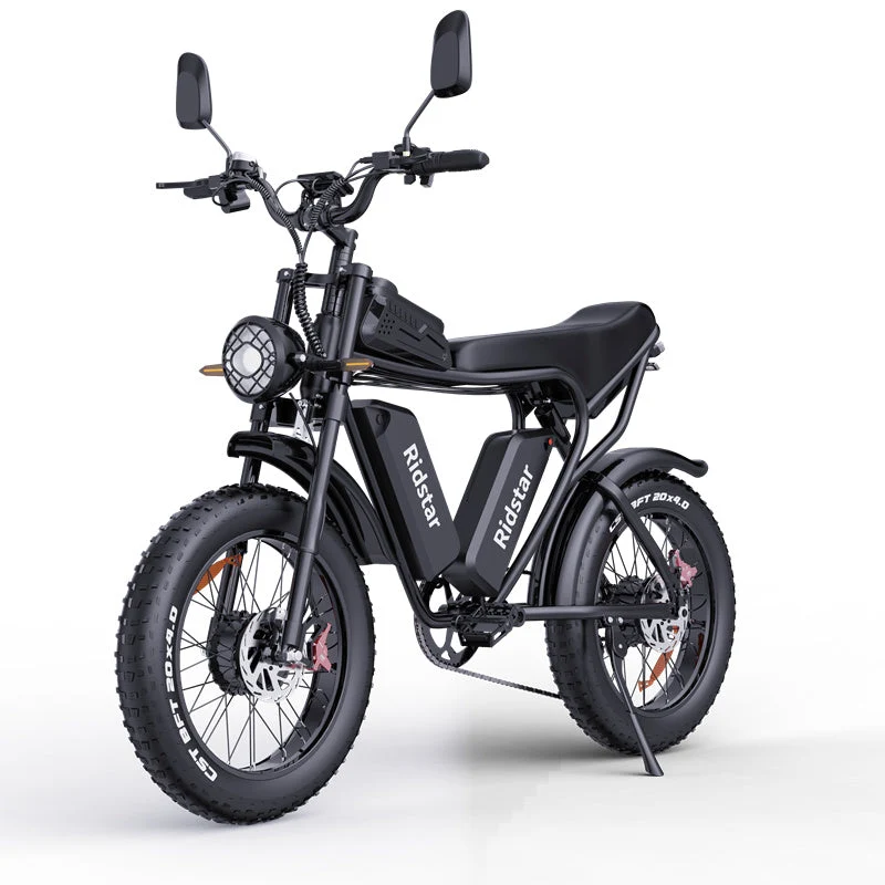 Q20 Pro Off-road Electric Bike 20*4.0 inch Fat Tires 1000W*2 Motor 52V 20AH Dual Battery 55km/h Max Speed 288km Max Range 150kg Max【Prévente】