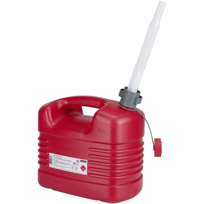 Bidon de carburant 10 l PE avec bec flexible