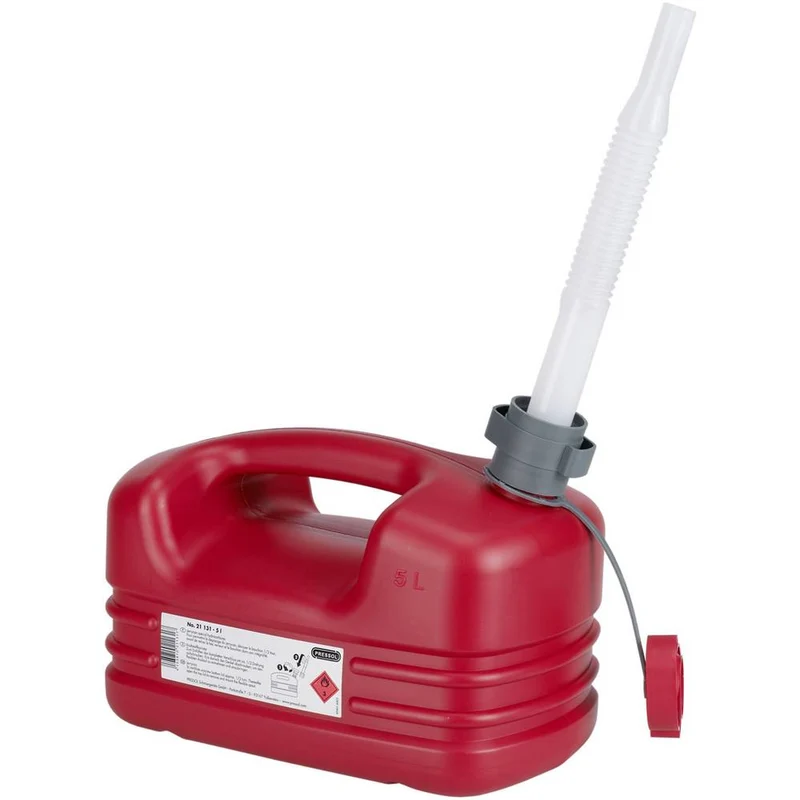 Bidon de carburant 5 l PE avec bec flexible