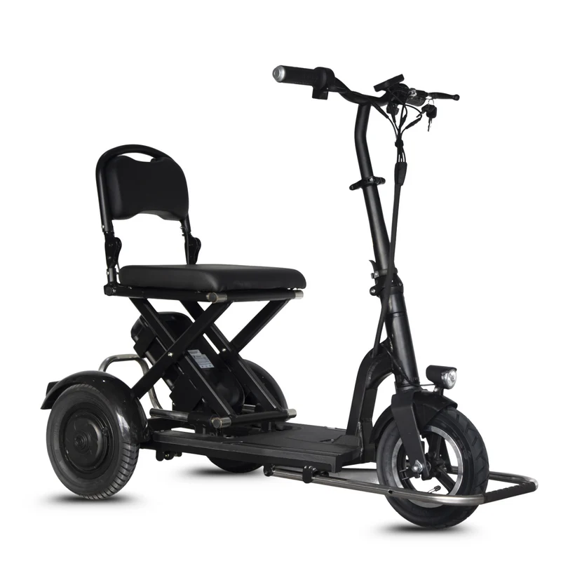 Mini scooter électrique S2 pliable – 3 roues 300W/600W, mobilité pratique pour seniors et PMR