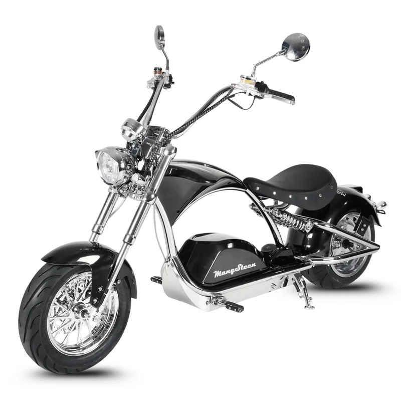 Trottinette Mangosteen électrique assise City Coco M1PS – cadre chromé & double motorisation